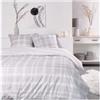 TODAY Copripiumino Matrimoniale Sunshine in cotone stampato a quadretti grandi, 220 x 240 cm, colore: Grigio e Bianco