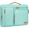 MOSISO 13,3 pollici Custodia Laptop, 13-13.3 pollici Custodia PC Compatibile con MacBook Air/Pro 13/Pro 14, HP Dell Acer ASUS, Lato Aperto Borsa con 4 Cerniera Tasche&Maniglia, Verde Acqua