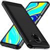 iVoler Cover per Xiaomi Redmi Note 9S / Xiaomi Redmi Note 9 Pro, [Protezione Antiurto di Grado Militare] Custodia Sottile Morbida in Silicone TPU Anti-Impronte Anti-Graffio Protettiva Case, Nero