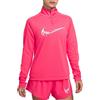 NIKE MAGLIA MANICA LUNGA 1/2 ZIP DRI-FIT SWOOSH HBR DONNA