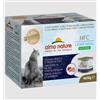 Almo Nature HFC Light Cibo Umido per Gatti - Tonno Pollo e Prosciutto - 4 lattine da 50 gr