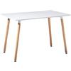 EGGREE Tavolo Cucina Rettangolare Moderno in Legno Tavolo da Pranzo Scandinavo,110x70x72cm Bianco