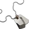 Diesel Collana Da Uomo Doppia Dogtags, 60Cm+5Cm Collana In Acciaio Inox Argento, DX1143040