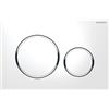 GEBERIT PLACCA DI COMANDO GEBERIT SIGMA 20 BIANCA E CROMO DOPPIO TASTO 115.882.KJ.1