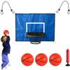 AVCXEC Trampolino da Basket, Pannello Universale Mini Canestro con 3 Mini Palloni e 1 Pompa Bordo a Strappo per Immersione Attacco per Trampolino da Basket con Mini Palloni da Basket per Bambini