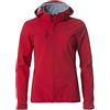Clique - Giubbino giacca da donna Basic Hoody Softshell invernale con cappuccio removibile, in poliestere, per sci, trekking, escursione, viaggio, montagna (Rosso S)