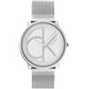 Calvin Klein Orologio Analogico al Quarzo Unisex con Cinturino in Maglia Metallica in Acciaio Inossidabile Argentato - 25200027