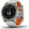 Garmin fenix 7 Pro - Sapphire Solar Edition Titanium con cinturino Fog Gray/Ember Orange (010-02777-21)