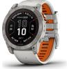 Garmin fenix 7X Pro - Sapphire Solar Edition Titanium con cinturino Fog Gray/Ember Orange (010-02778-15)