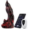 HiSmith WDA016-M Wildolo Glow-in-the-dark Liquid Silicone Dildo with App 22.1cm Black-Red