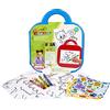 Crayola Mini Kids, Tappetino Colora & Ricolora, per bambini a partire dai 12 mesi, con 4 pastelli a cera, 12 attività e 3 fogli di sticker