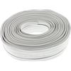 SeKi Cavo per altoparlante piatto 2 x 1,5 mm², colore bianco, 50 m, CCA, cavo audio, cavo per casse