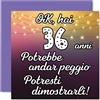 Stuff4 36° Biglietto Auguri Compleanno per Uomo Donne