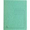 Exacompta 39993E Cartelletta con pressino in cartoncino lucido 355 gm² con stampa di righe sulla copertina per archiviare o presentare fino a 350 fogli di formato A4 Verde