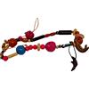 Collana di semi amazzonici, indiani Ticuna - TAGLIA LEGNO DELFINO ROSA