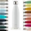 Blumtal® Borraccia termica acciaio inox Charles - borraccia termica 1 litro senza BPA - bottiglia termica a prova di perdite - bottiglia termica 1 litro a doppia parete - borracce termiche - in bianco