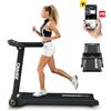 ZIPRO Tapis Roulant Salvaspazio 1-16 km/h, Tapirulan Pieghevole da Casa con APP, Tapis Roulant Elettrico, Treadmill con Display LED, Bluetooth e Funzione MP3 (Pacto)