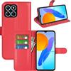 JIUNINE Cover per Honor X6 / Honor X8 5G / Honor 70 Lite, Custodia Libro in Pelle Sintetica Portafoglio Case Flip Antiurto [Slot per Schede] [Chiusura Magnetica] per Honor 70 Lite, Rosso