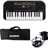 Casio SA-51 Mini Tastiera a 32 tasti, Nero/Bianco + Bag + Alimentatore