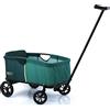 Hauck Carrello da Trasporto Eco Light, Stabile, con Sedile per 1 Bambino, Pieghevole, Fino a 50 kg, Verde