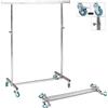 Magazzino TP 03 stender appendiabiti con ruote semipieghevole cromo L100 cm