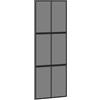 vidaXL Porta Scorrevole Nera 76x205 cm in Vetro Temperato e Alluminio, porta scorrevole da interno, porta scorrevole in vetro, porta scorrevole singola