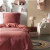 TODAY Parure da letto singolo, 140 x 240 cm, garza di cotone, tinta unita, colore: Terracotta