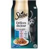 Sheba Délices du Jour con tonno e salmone in gelatina cibo umido per gatti (bustine da 50 g) Per 2 confezioni