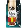 Sheba Délices du Jour - Selezione del macellaio in salsa cibo umido per gatti (bustine da 50 g) 6 x 50 g