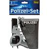 Idena 8040007 - Set da polizia, pistola, fondina e manette, set da gioco, festa a tema, carnevale