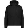 CMP Giacca Uomo in Softshell con Cappuccio Staccabile Black