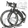SPORTNOW Rastrelliera per 2 Biciclette in Acciaio con Posizione Regolabile, 50x34x27.5 cm, Argento