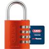 Abus 145/40_ARANCIONE - Lucchetto in alluminio con combinazione a 4 cifre, 40 mm, arancione