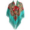 Gudessly Sciarpa Tradizionale da Donna, Scialle con Nappa e Frange per Collo e Testa, Retrò con Stampa Floreale, Poncho, Ciliegia, Taglia Unica