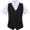 MISEMIYA - Uniforme Cameriera Gilet Signora con Fodera - Ref.802-3XL, Nero
