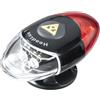 Topeak HeadLux Fanalino a LED Bianco/Rosso con Batterie 4 LED, Nero, Taglia Unica