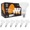 LUTW Lampadine LED E14, Luce Calda 3000K, 5W Riflettore Lampada LED R50, Equivalenti a 40W Incandescenza, 500LM Faretti LED E14, Non Dimmerabile, Angolo del Fascio di 120°, Confezione da 6