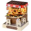 CUTEROOM Kit fai da te in miniatura casa delle bambole in legno, mini kit di costruzione con mobili e protezione antipolvere (Food House)
