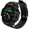 Rozhuhro Militare Orologio Sportivo Digitale Display Grande Orologio Da Polso 5ATM Impermeabile Con Sveglia Calendario Cronografo,Nero