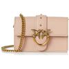 Pinko Love One Micro C Vitello Seta, Borsa Donna, O81q_cipria-antique Gold, Taglia unica