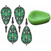 CENPEK Set di mangiatoie da Pesca Pesca Inline Feeder Carp Bait Plastica Inline Method Feeders con Stampo a sgancio rapido 4 Pezzi