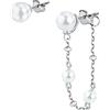 Morellato Orecchini Donna in Argento 925‰, Collezione Perle Contemporary, Perla Bianca - SAWM08