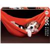 Educa - Puzzle 500 pezzi per adulti | Dormire in Amaca. Pezzi perfettamente finiti e sicuri per i bambini. Misura montata: 48 x 34 cm. Include colla FIX Puzzle. Da 11 anni (18477)