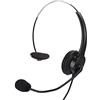 Wendry Cuffie telefoniche per Call Center, Cuffie monoaurali con Microfono, Testa in Cristallo RJ9 a 4 Pin, Cuffia per Telefono Fisso di casa Ufficio