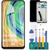 SRJTEK Per Xiaomi Redmi Note 9 2020 Display LCD Per Redmi 10X 4G Sostituzione Dello Schermo M2003J15SC M2003J15SC Touch Digitizer Assembly Kit di Riparazione (Nero, Con Telaio)