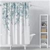 MIRRORANG 105x160cm Foglia Tenda Della Doccia Pianta Acquerello Natura Eucalipto Foglie Verdi Tenda Da Doccia per Bagno Impermeabile Tessuto In Poliestere Set