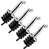 Westmark 4 Beccucci per Bottiglie di Liquori e Olio, Metallo/Acciaio Inossidabile, Tappi in Plastica, Inox Gastro, Argento, 468222E3