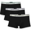 Emporio Armani Stretch Cotton Core Logoband 3-Pack Trunk, Boxer Uomo, Nero (Black-Black-Black), S