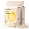 FUKUMARU Lettiera per Gatti al Tofu- 12L, Lettiera Agglomerante Naturale di Mais e Fagioli, Senza Polvere, Biodegradabile, Agglomerazione Rapida,Controllo Odori Efficace,Smaltibile nel WC.