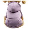 EraAja Abbigliamento per animali domestici, felpa in poliestere per cani con tasca, abbigliamento con cappuccio, maglione per cani a maglia (viola, S)